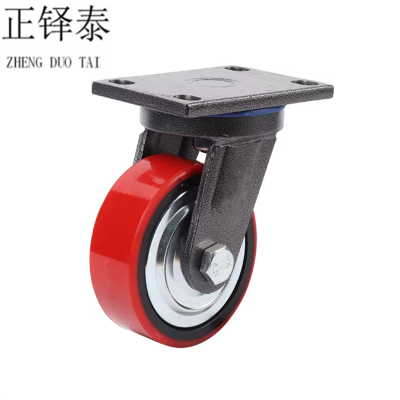 正铎泰 重型铁芯聚氨酯轮 万向轮5寸125mm /个