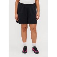 Adidas运动直筒短裤女宽松休闲弹力腰侧口袋潮流百搭黑