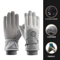 匹牧 PM-ST-G121 保暖手套 防水三层保温棉可触屏滑雪 灰白色 女款 2双 单位:双