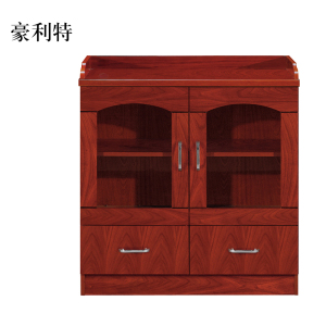 豪利特胡桃色餐边柜简约茶水柜二门800*400*860[工厂现做 7天内发货]