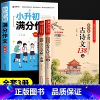 [全3册]小升初满分作文+必背古诗词+必背文言文 小学升初中 [正版]小升初满分作文大全人教版 小学生六年级精选作文书大