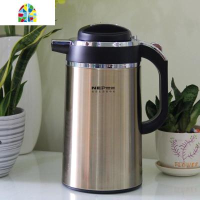 尼派双层保温电热烧水壶304不锈钢自动断电防烫开水煲家用茶壶 FENGHOU 古铜色