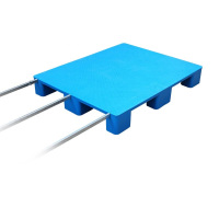 宁储 塑料托盘 平板九脚托盘 100*80*14cm+3钢 张