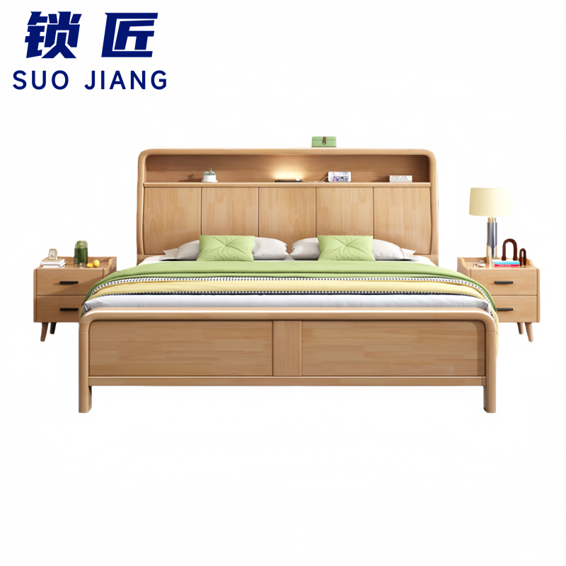 锁匠 简约实木床