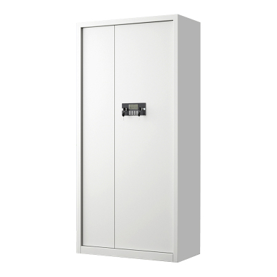 帅畅指纹电子保密柜钢制密码文件柜档案柜矮柜保密资料柜办公柜通门白色:电子密码锁