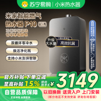 米家小米智能净垢双循环燃气热水器P10 16L零冷水双驱水伺服增压净水天然气JSQ30-MJ06