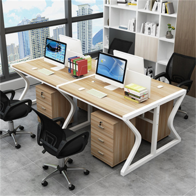 易企采 四人含柜椅职员电脑桌多人办公桌椅四人位屏风组合简约员工卡座办公工位桌