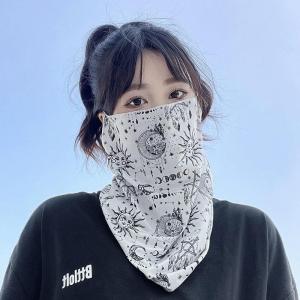 冰丝防晒面罩女骑行面巾男夏天遮阳防紫外线护颈围脖脖套挂耳面纱