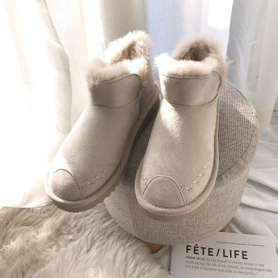 品牌好货-2020新款雪地靴女短筒女士加厚棉鞋女冬季加绒韩版百搭时尚短靴子