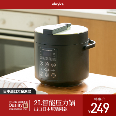 olayks 迷你电压力锅2l小电高压锅家用小型自动排气高压电饭锅 多功能