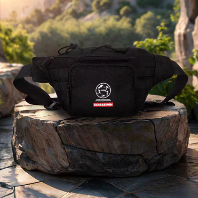 SUISSEWIN多功能防水时尚腰包胸包 多口袋设计 轻便便携户外运动包
