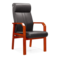 臻远 ZY5110301 办公会议椅办公皮椅电脑椅 黑色西皮