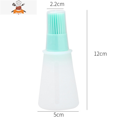 可高温硅胶油刷带瓶烧烤刷厨房烙饼家用烘焙硅胶油刷小油瓶 敬平 北欧绿