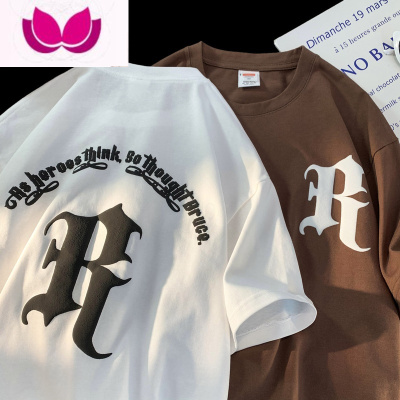 七斓美式复古短袖t恤男夏季新款潮牌百搭320克休闲半袖体恤衫