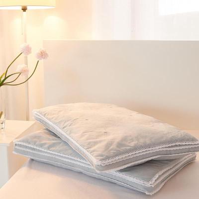 家柏饰(CORATED)全棉蚕丝枕头单人矮枕芯薄款成人家用低枕儿童颈椎枕简爱主图色-单只默认尺寸