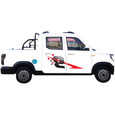 新款电动四轮车成人电动皮卡车油电两用皮卡代步小型电瓶货车新能源农用载重拉货电动车家用带斗低速四轮四门四座电动货车