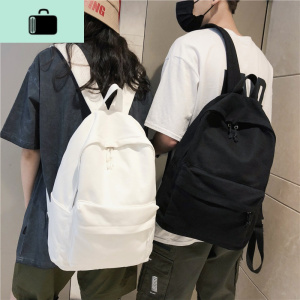 书包男时尚潮流简约帆布背包双肩包女韩版初中高中学生休闲旅行包NEW LAKE