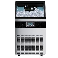埃利斯(AILISI)78冰格不锈钢外壳制冰机 手动自动加水 方冰HZB-100FAB