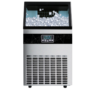 埃利斯(AILISI)78冰格不锈钢外壳制冰机 手动自动加水 方冰HZB-100FAB