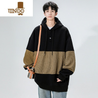 YANXU美式连帽卫衣男生2023新款潮牌高街青少年痞帅秋装外套