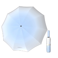 柏森茂(BAISENMAO) 高颜值渐变女生男太阳伞防晒防紫外线全自动晴雨伞遮阳伞 个