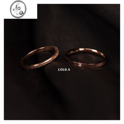 JiMi[COLD.A]誓约/钛钢戒指不掉色高级感男女对戒小众设计氚气尾戒