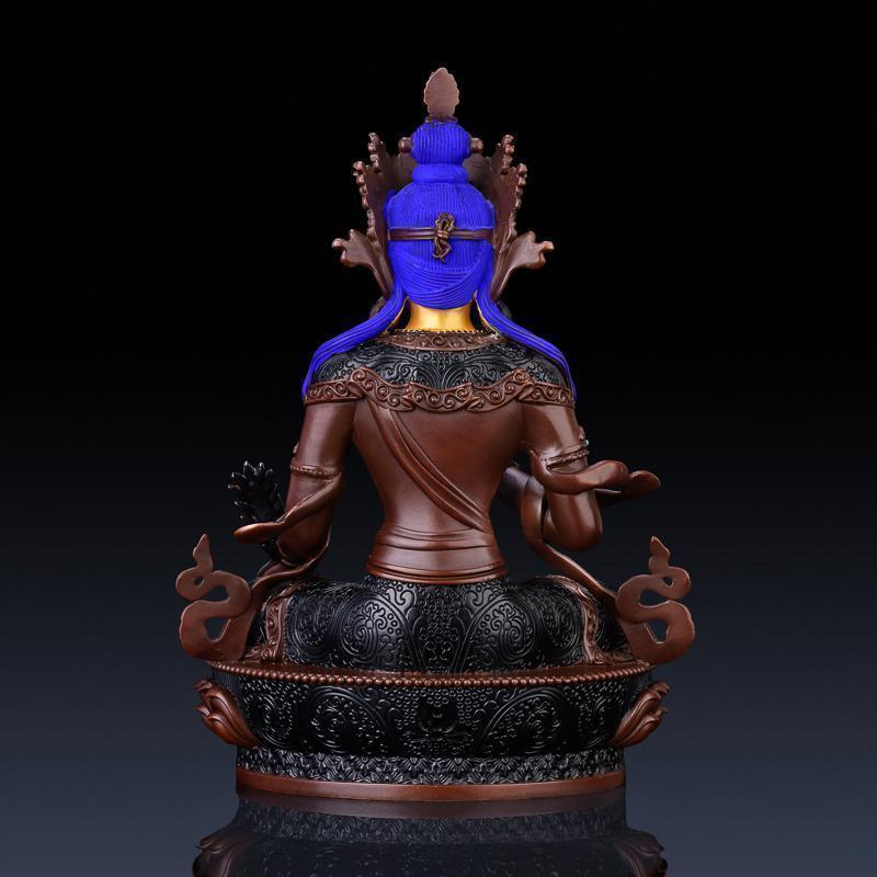 美帮汇地藏佛像 铜藏传密宗画脸地藏菩萨摆件佛教供奉