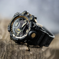 CASIO旗舰店 卡西欧大泥王黑金手表男G-SHOCK限量太阳能运动手表电波六重感应石英表 男 GWG-1000GB