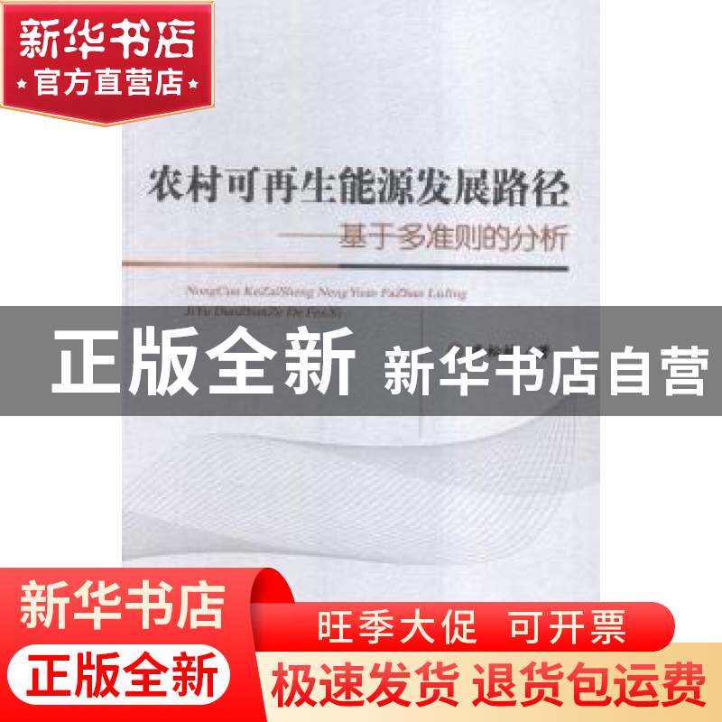 正版 农村可再生能源发展路径:基于多准则的分析 唐松林著 经济科