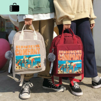 书包女学生韩版校园森系大容量帆布可爱背包高初中原宿双肩包网红NEW LAKE