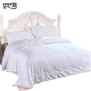 伊伊爱SC-C1W-100BN贡缎桑蚕丝被 白色 200*230cm/填充1000g