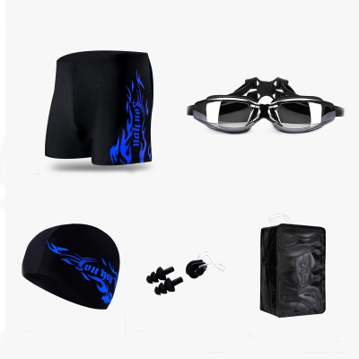 佑游泳裤男防尴尬大码平角男士泳衣速干宽松温泉裤时尚泳裤游泳裤泳衣套装装备