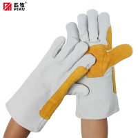 匹牧 PM-ST-G108 焊工手套 皮质隔热二层羊皮加长加托电焊-双层 单位:双