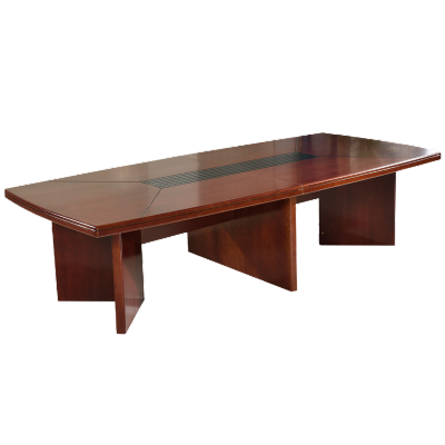 鑫环境 会议桌4000*1500*760mm 实木贴皮长桌办公桌椅组合油漆会议台条形桌洽谈桌