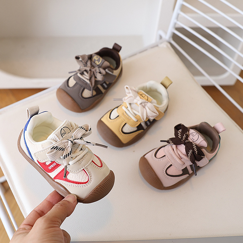 婴儿软底包头皮面学步鞋2026秋季新款男女宝宝运动鞋儿童休闲单鞋