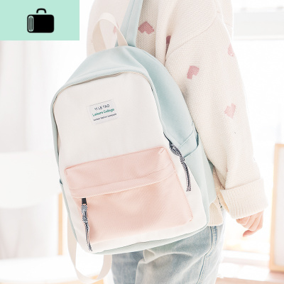 ins超火包植物系书包女双肩包简约2020新款小清新帆布森系背包NEW LAKE