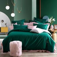 家柏饰(CORATED)60支长绒棉四件套全棉全棉套件简约1.8m被套星野天境蓝