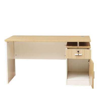 广亿隆胶板办公桌免漆板现代电脑桌板式职员桌