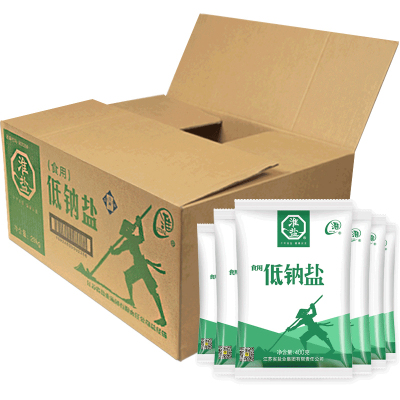 淮盐低钠食用盐400gx50袋整箱装加碘盐补碘盐含碘有碘盐家用细盐