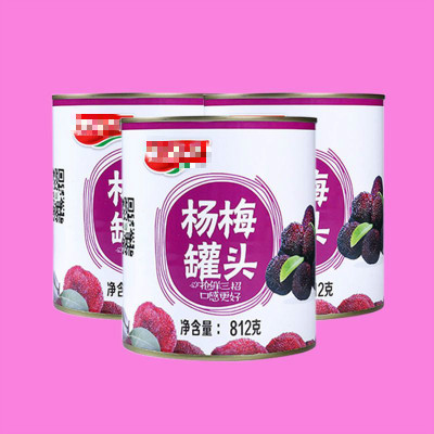 杨梅罐头水果新鲜橘子菠萝什锦黄桃罐头水果罐头整箱杨梅大铁罐812gx3罐