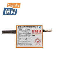 前列Qianlie 铜芯交联电缆 ZC-YJV-0.6/1KV-3×6+1×4mm2 米