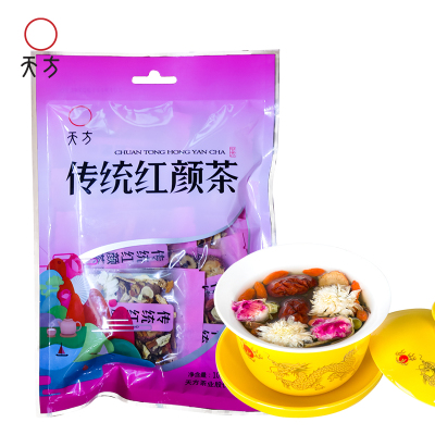 中华特色-池州馆安徽天方茶叶100g红颜八宝茶内含菊花枸杞红枣玫瑰陈皮甘草山楂红茶花草茶华东100g