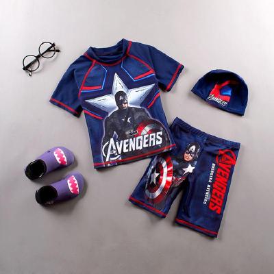 新款儿童泳裤泳帽泳镜套装男童泳衣宝宝分体游泳衣中小童儿童泳装威珺