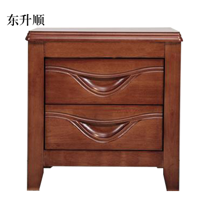 东升顺床头柜简约现代卧室床边储物柜升级款胡桃色50*41*50cm