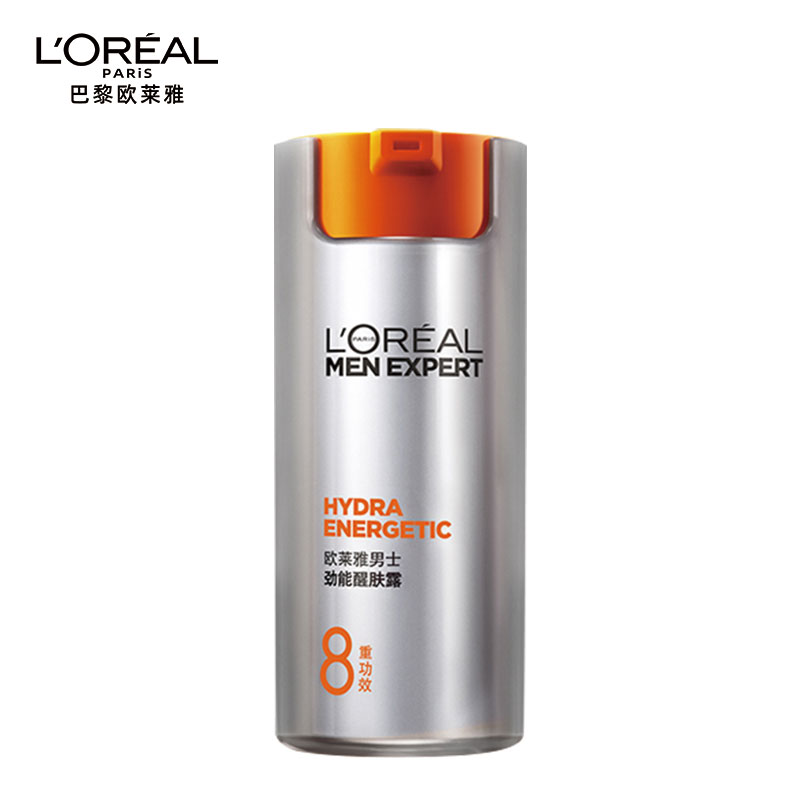 欧莱雅男士劲能醒肤露8重功效50ml(持久补水滋润保湿护肤霜擦脸乳液