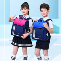 九派 小学生书包1-6年级儿童书包学生女书包男书包 中号天蓝色
