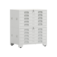 臻远 ZY-DTGA-2 工程图纸柜收纳柜 白色1号双节柜