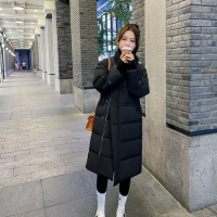 年女冬季韩版新款时尚羽绒棉服中长款宽松设计感加厚棉衣棉袄