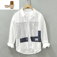 YANXU初高中生潮流长袖衬衫男秋季2023年新款日系休闲男生帅气寸衫