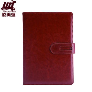 凌美盛 带扣PU革B5商务笔记本80克道林纸17.3*24.6cm 100张200页 18-66-1棕色 可定制印刷/本